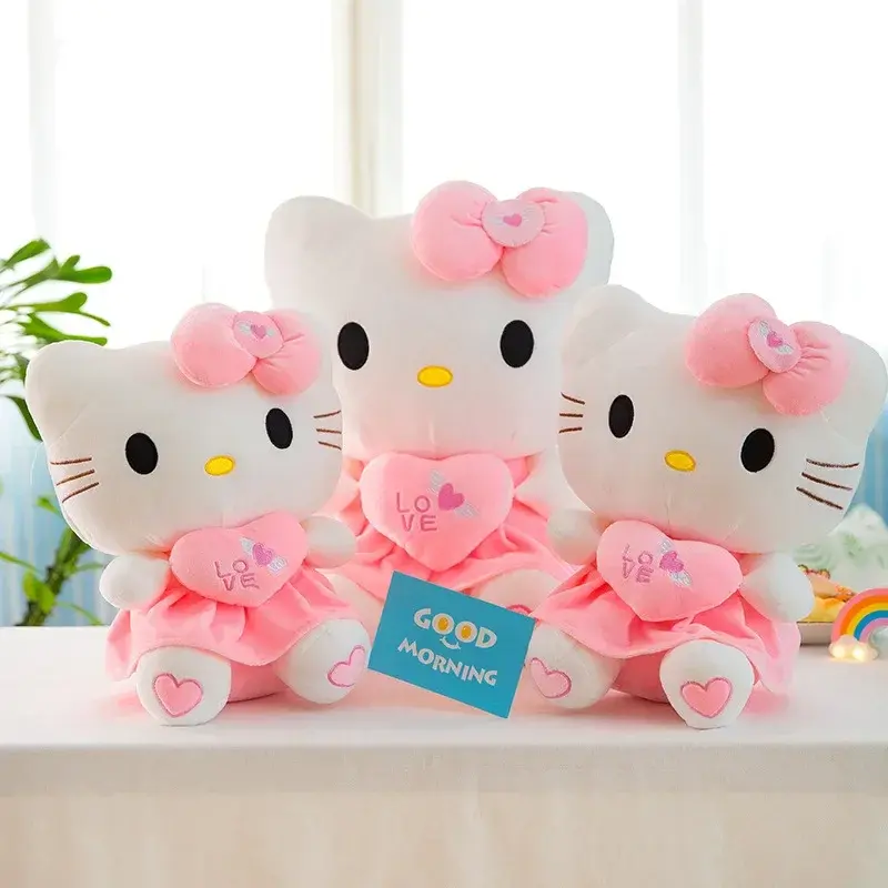 Hello Kitty Plush Stuffed Toys 25-55cm Cute Anime Cartoon Soft Pillow Doll For Children Birthday Xmas Gifts
