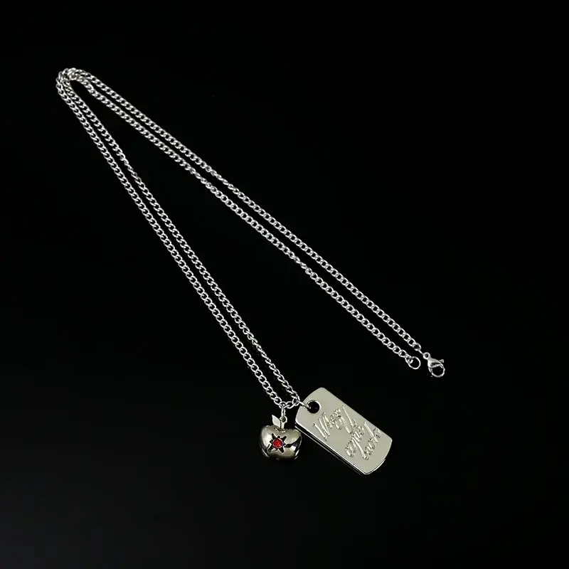 Love and Deepspace Caleb personalized creative game peripheral metal square necklace cartoon stainless steel clavicle chain gift