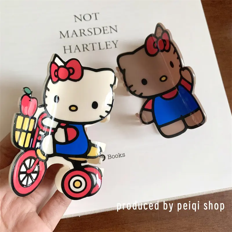New Sanrio Hello Kitty Hair Clip Kitty Sweet Girl Broken Hair Side Clip Versatile and Cute Student Hair Clip Accessories Gift