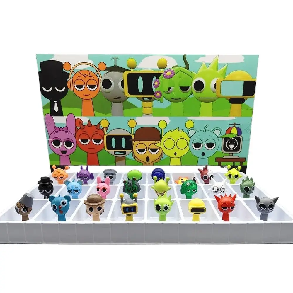 6/72pcs/set Mini Sprunki Action Figure Toy Cartoon Movie Sprunki Wenda Model Doll Figurines Kids Gifts Christmas Gift