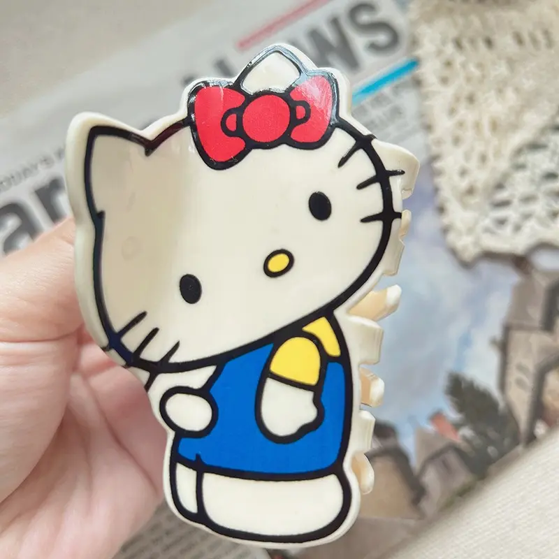 New Sanrio Hello Kitty Hair Clip Kitty Sweet Girl Broken Hair Side Clip Versatile and Cute Student Hair Clip Accessories Gift