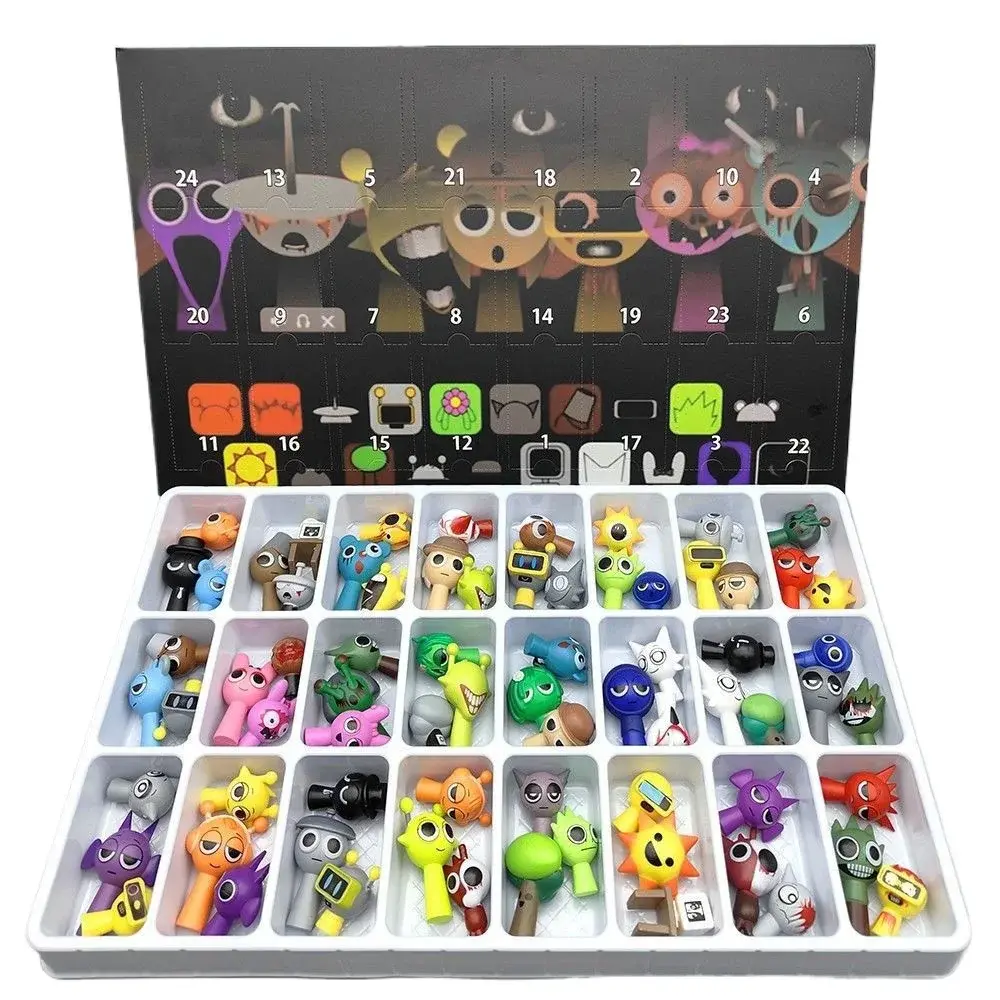 6/72pcs/set Mini Sprunki Action Figure Toy Cartoon Movie Sprunki Wenda Model Doll Figurines Kids Gifts Christmas Gift