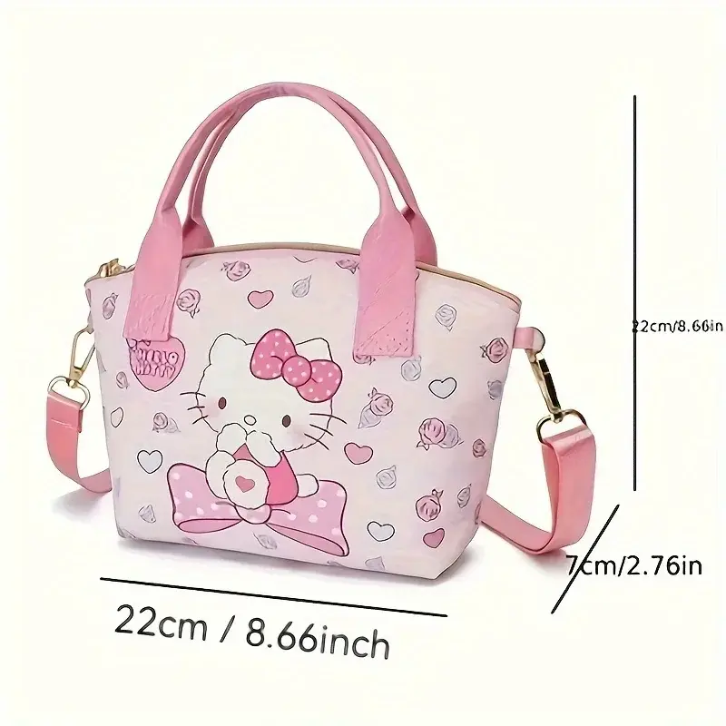 Sanrio kuromi Hello Kitty Cartoon Handbag Anime Crossbody Bag Melody Kuromi Cinnamoroll Hello Kitty PU Shoulder Bag Girl Gift