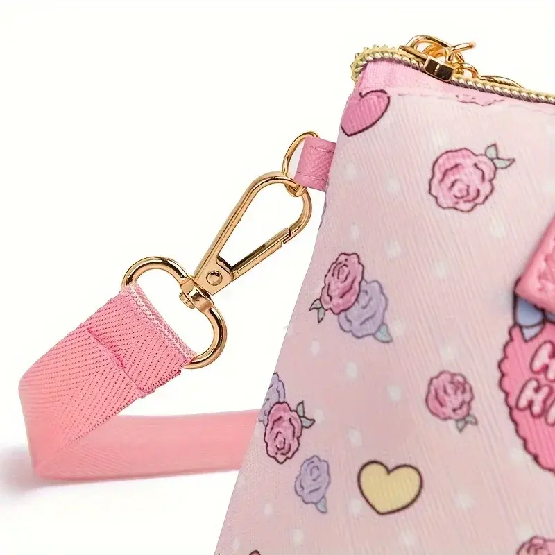 Sanrio kuromi Hello Kitty Cartoon Handbag Anime Crossbody Bag Melody Kuromi Cinnamoroll Hello Kitty PU Shoulder Bag Girl Gift