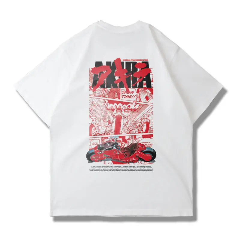 Sun Man Tide Brand Akira Short-sleeved T-shirt Summer Two-dimensional Heavy Pure Cotton Men's and Women's Pure Cotton Top