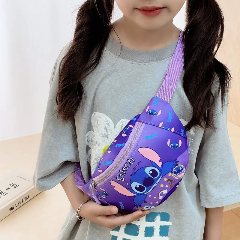 New children's bag Stitch boys and girls cute Stitch waist bag crossbody bag outdoor casual fashion chest bag