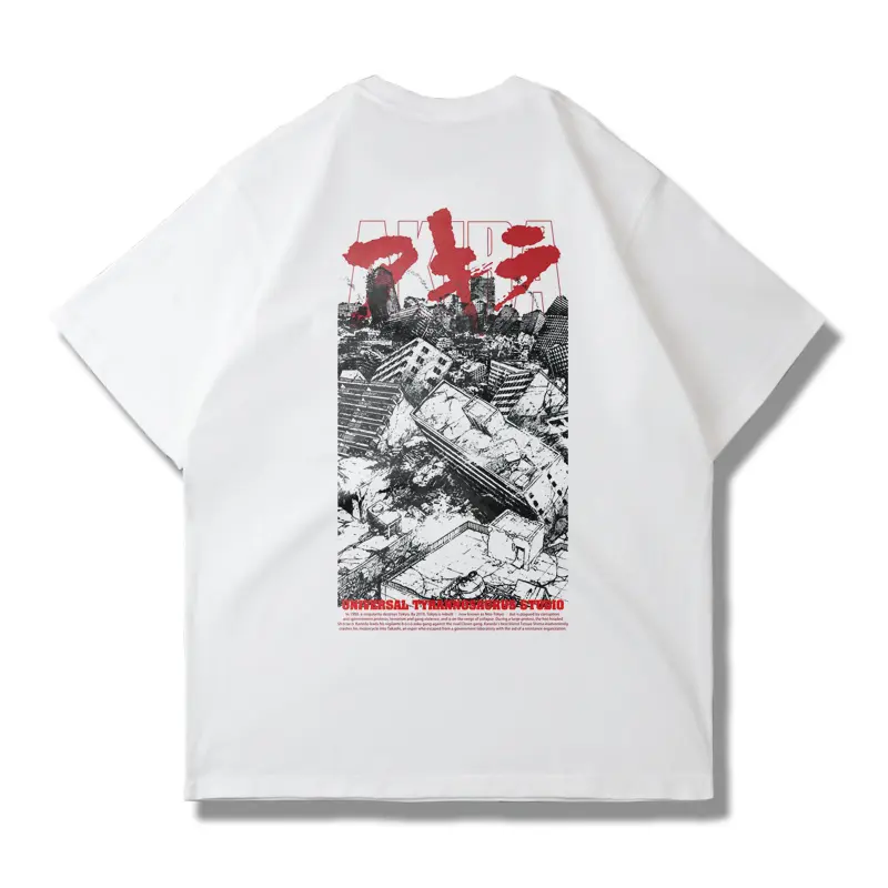 Sun Man Tide Brand Akira Short-sleeved T-shirt Summer Two-dimensional Heavy Pure Cotton Men's and Women's Pure Cotton Top