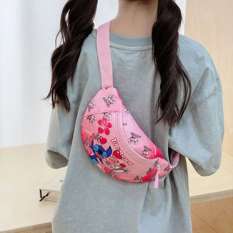 New children's bag Stitch boys and girls cute Stitch waist bag crossbody bag outdoor casual fashion chest bag