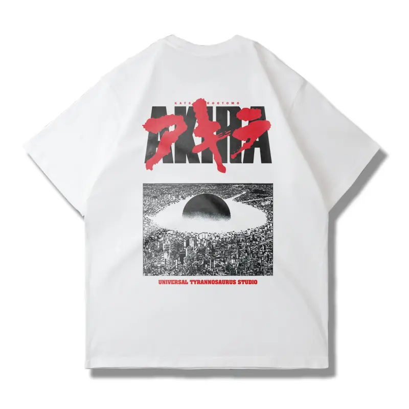 Sun Man Tide Brand Akira Short-sleeved T-shirt Summer Two-dimensional Heavy Pure Cotton Men's and Women's Pure Cotton Top