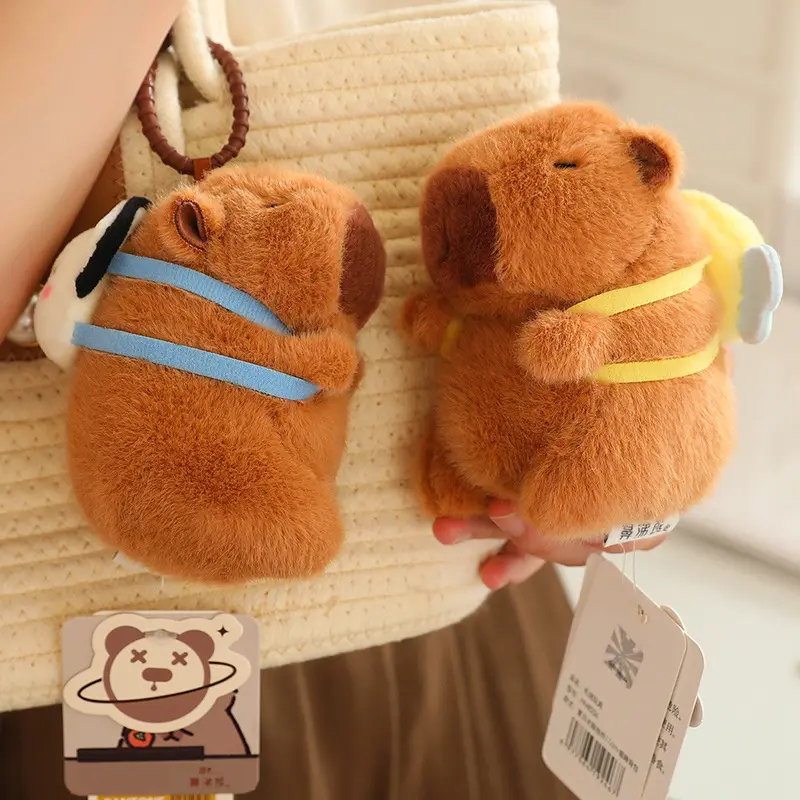 Kawaii Transform Backpack Capybara Plush Doll Pillow Pentant Turtle Shell Oyster Bee Capybara Plush Toy Gift For Boys And Girls