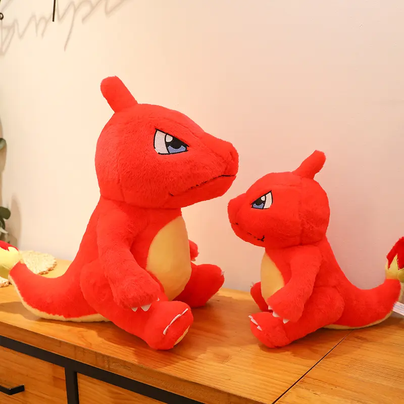 40/80cm Pokemon Large Plush Charmeleon Charmander Huge Toys Anime Doll and Shell Holster Kawaii Plushie Gifts for Childrens