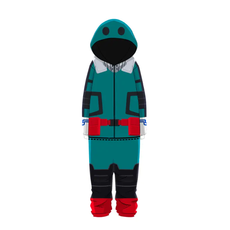 Anime My Hero Academia Izuku Midoriya Cosplay Costume Sleepwear Boys Girls Hoodie Pants Pajamas Jumpsuit Halloween Outfit Gift