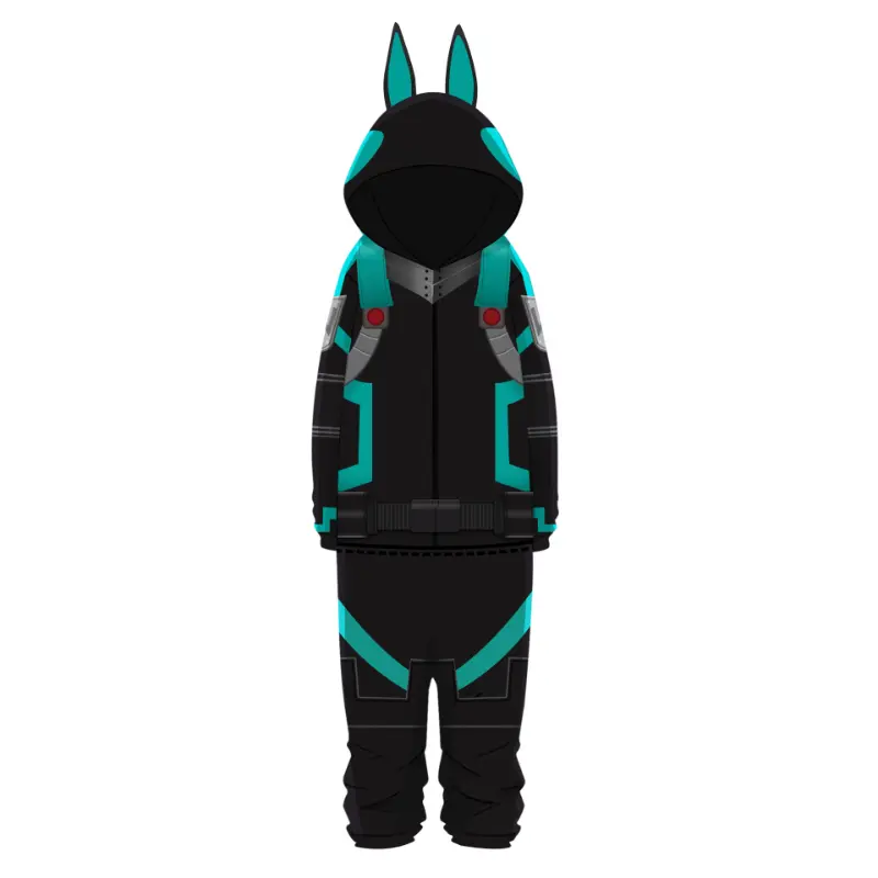 Anime My Hero Academia Izuku Midoriya Cosplay Costume Sleepwear Boys Girls Hoodie Pants Pajamas Jumpsuit Halloween Outfit Gift