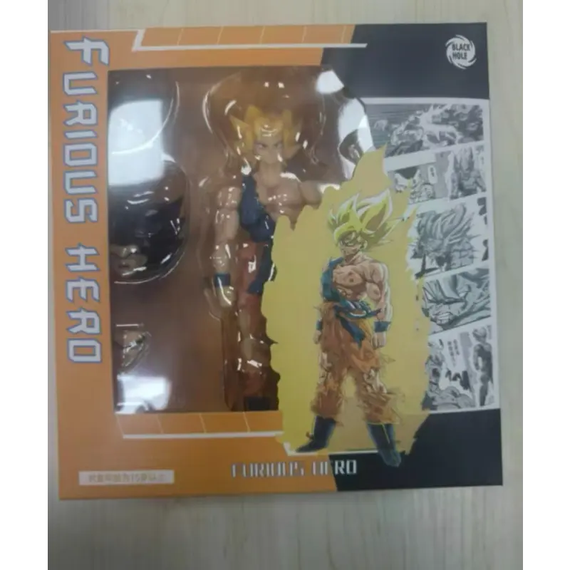 In Stock Black Hole Toys Dragon Ball Z SHF SSJ Battle Damaged Super Saiyan Furious Hero Son Goku Anime Action Figure Model Gift
