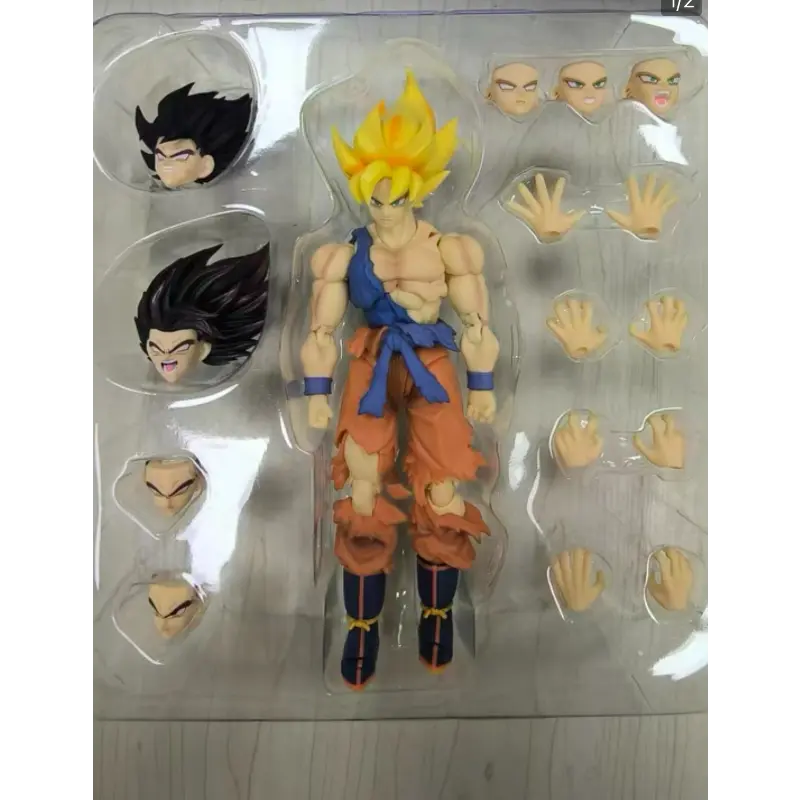 In Stock Black Hole Toys Dragon Ball Z SHF SSJ Battle Damaged Super Saiyan Furious Hero Son Goku Anime Action Figure Model Gift