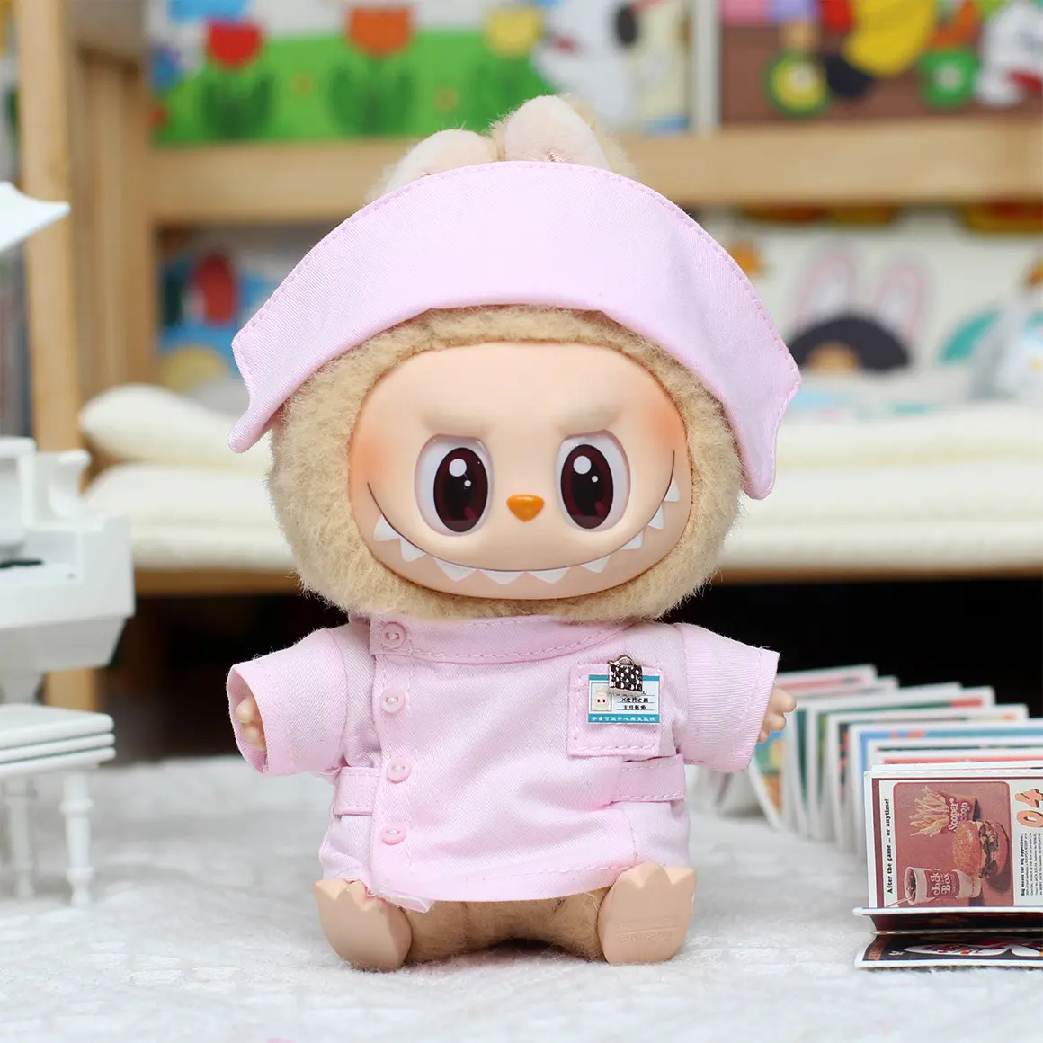 For 17cm Vinyl  Labuabu Clothes Doctor Uniform Set Nurse clothing gift