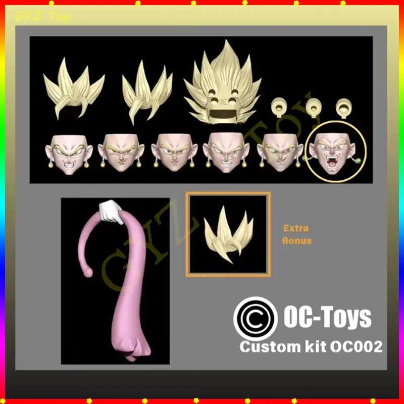 In Stock OC Toys Dragon Ball Z Shf Super Saiyan Son Goku Vegeta Potara Heads Accessories Anime Action Figures Toy Gift