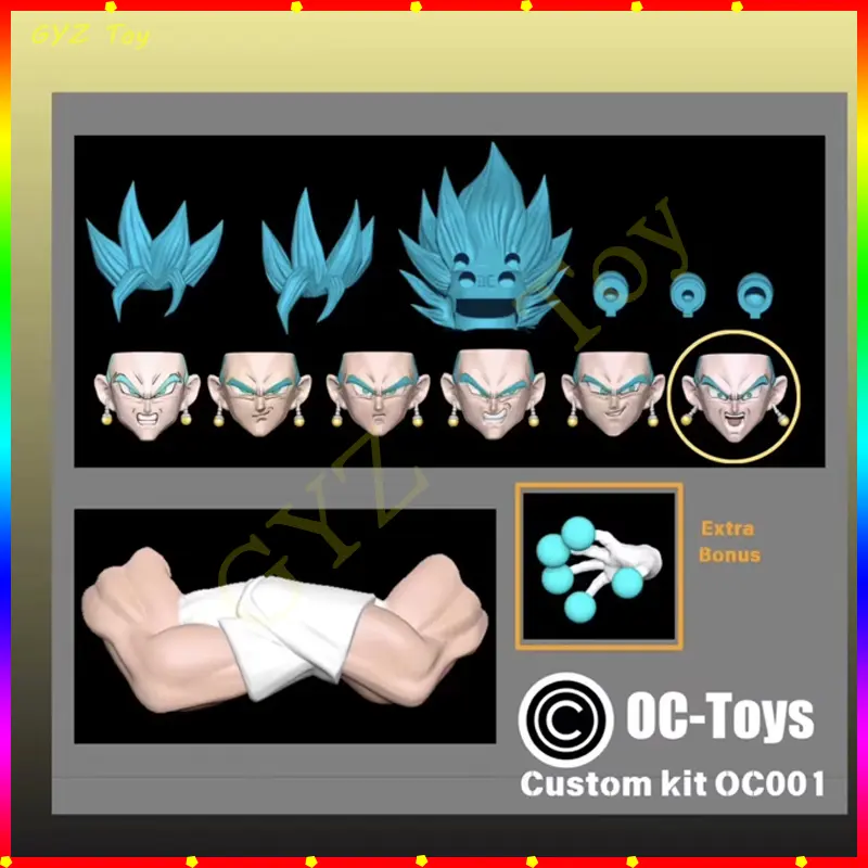 In Stock OC Toys Dragon Ball Z Shf Super Saiyan Son Goku Vegeta Potara Heads Accessories Anime Action Figures Toy Gift
