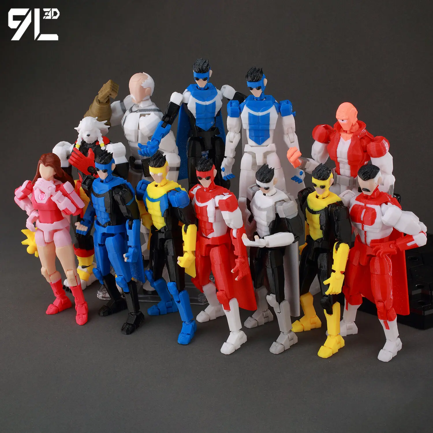 9L3D Printed Superheroes Invincible 2.0 Anime Multi-Jointed Shapeshift Toys Action Figures Mannequin Model Ornaments Gifts