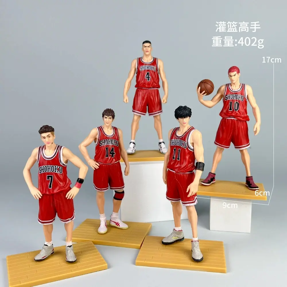 Slam Dunk Anime GK Shohoku Team Standing posture Sakuragi Hanamichi Ryukawa Maple Mitsui Shou Handmade Model Manga Statue Model