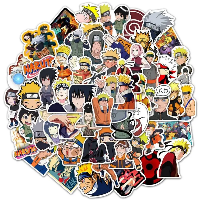 100pcs Cartoon Japanese Classic Anime Sticker Pack Skateboard Laptop Motorcycle Motorcycle DIY Sticker Children's Toys