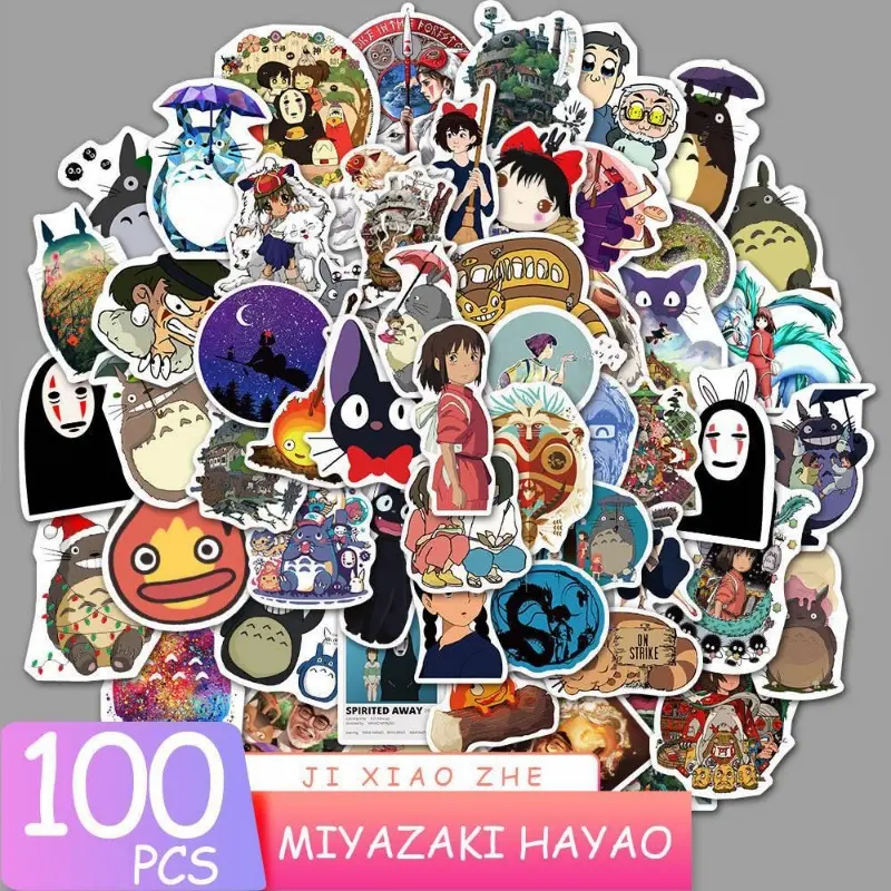 100pcs Cartoon Japanese Classic Anime Sticker Pack Skateboard Laptop Motorcycle Motorcycle DIY Sticker Children's Toys