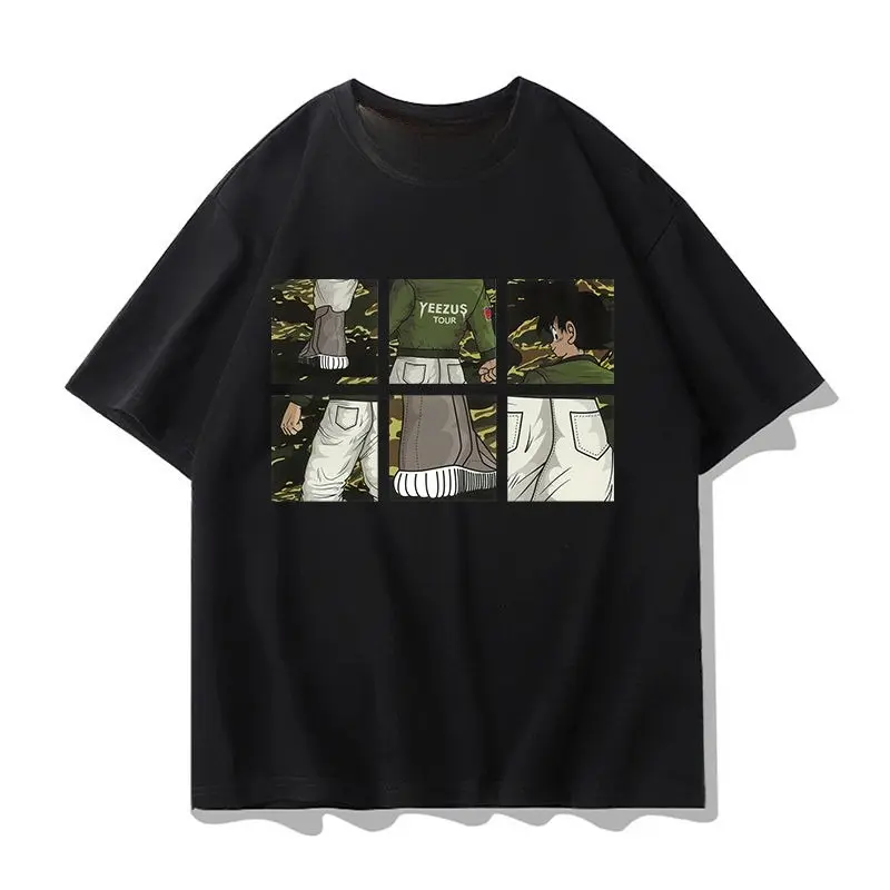 Dragon Ball Joint Short-sleeved T-shirt Men's Summer Two-dimensional Super Saiyan Sun Wukong Loose Clothes