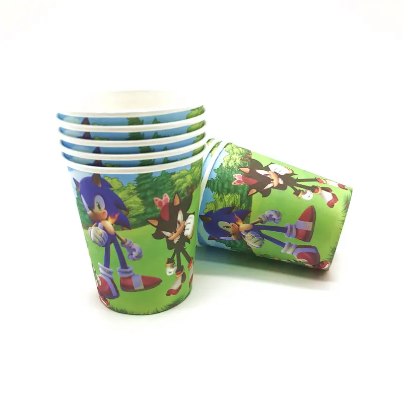 Sonic Birthday Decoration Hedgehog Figure Party Supplies Foil Balloons Noise Makers Tableware Plate Napkin Baby Shower Supplies