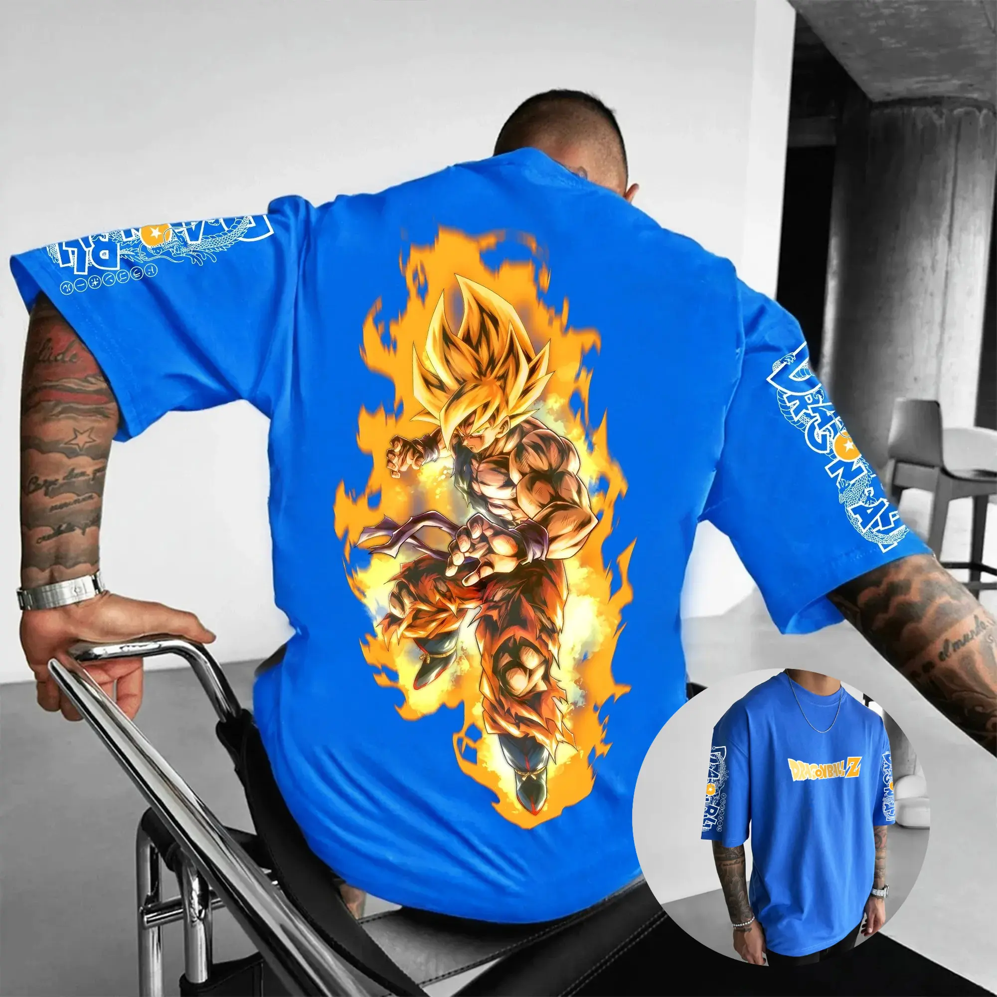 2025 Dragon Ball Z Goku T-Shirt -Official Licensed Vintage Style, Loose Fit Unisex Cotton Top with Classic Anime Character Print