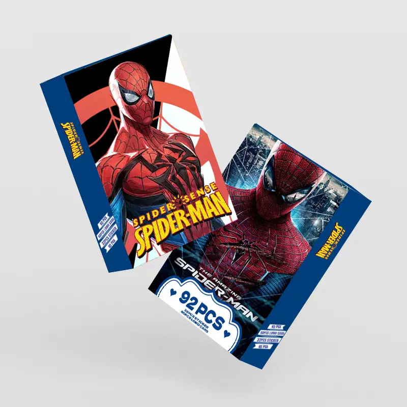 Spider Man HD photo card anime peripheral box collection card greeting card sticker 92pcs LOMO card