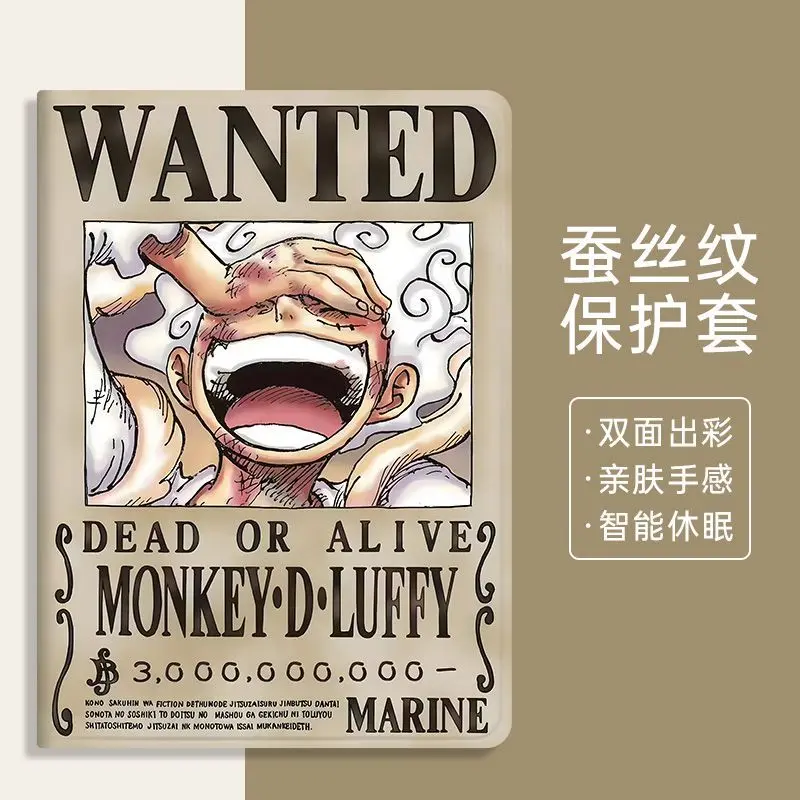 One Piece Anime Character Monkey D Luffy New IPad Case 2022 Pro20/21 All-inclusive Air4/5 Silicone Mini6 Mini 1/2/3 Case 18 Gift