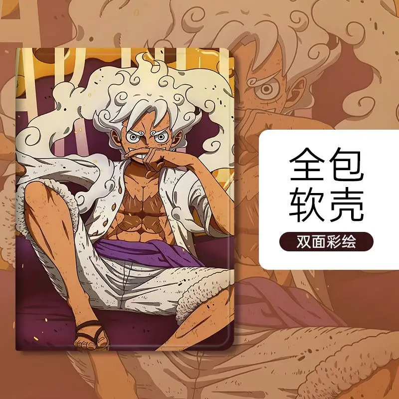 One Piece Anime Character Monkey D Luffy New IPad Case 2022 Pro20/21 All-inclusive Air4/5 Silicone Mini6 Mini 1/2/3 Case 18 Gift