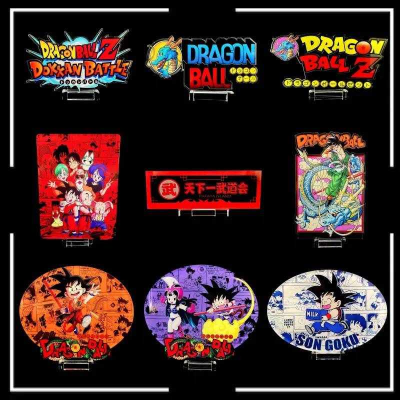 Dragon Ball Anime Acrylic Logo Stand Up Super Gt Hero Z Martial Arts Club Display Board Decoration Model Toy Figure