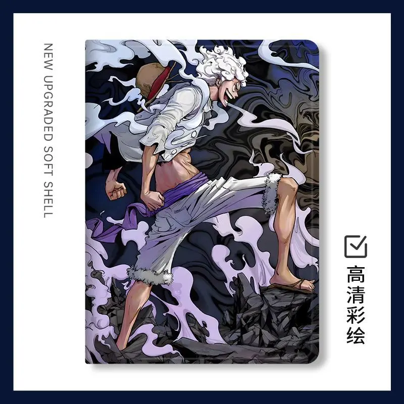 One Piece Anime Character Monkey D Luffy New IPad Case 2022 Pro20/21 All-inclusive Air4/5 Silicone Mini6 Mini 1/2/3 Case 18 Gift