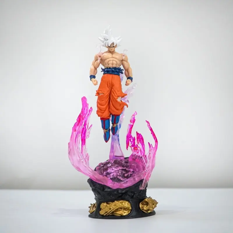 25cm/9.8inches Dragon Ball Anime Character Goku Ultra Luminous Super Saiyan PVC Action Figure Figurine Model Collection Toy Gift