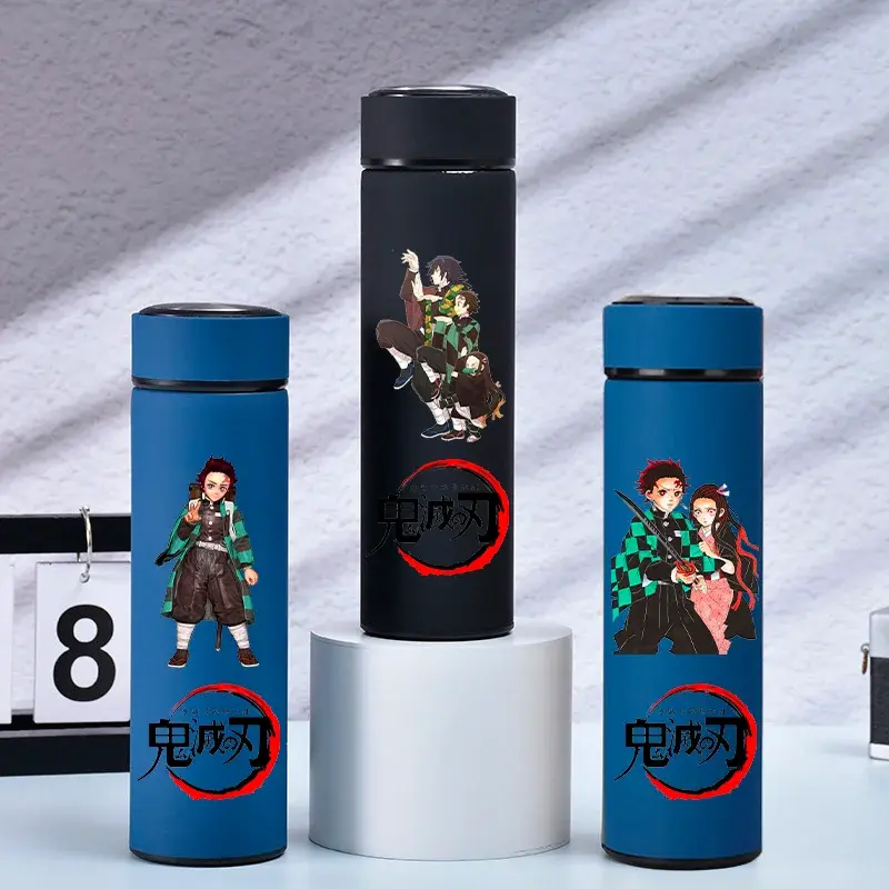 500ML Demon Slayer Anime Stainless Steel Water Cup Portable Large Capacity Outdoor Water Bottle Hot Ice Water Insulated Cup