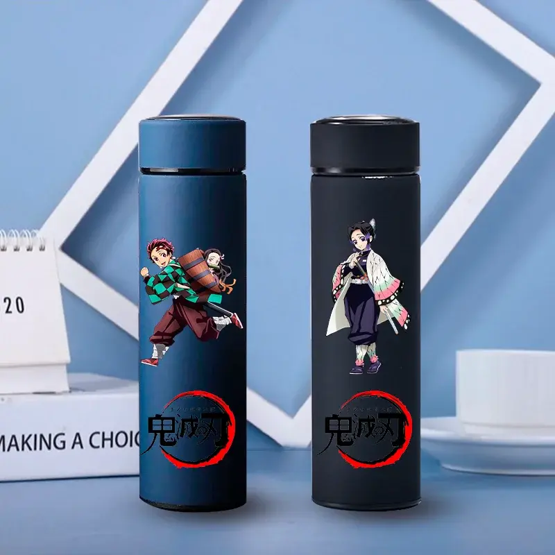 500ML Demon Slayer Anime Stainless Steel Water Cup Portable Large Capacity Outdoor Water Bottle Hot Ice Water Insulated Cup