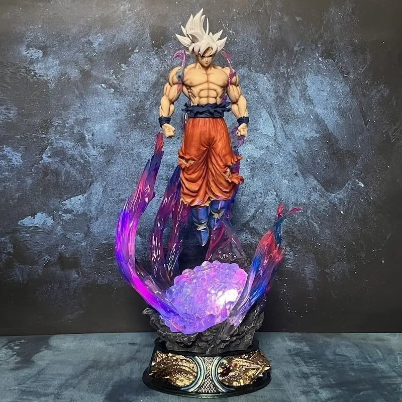 25cm/9.8inches Dragon Ball Anime Character Goku Ultra Luminous Super Saiyan PVC Action Figure Figurine Model Collection Toy Gift