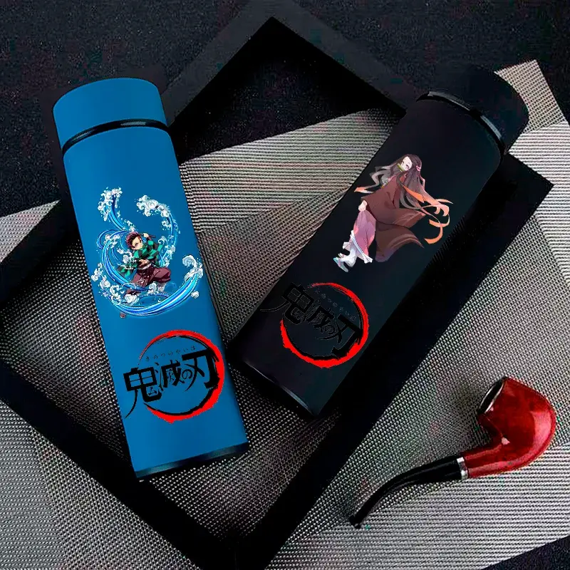 500ML Demon Slayer Anime Stainless Steel Water Cup Portable Large Capacity Outdoor Water Bottle Hot Ice Water Insulated Cup