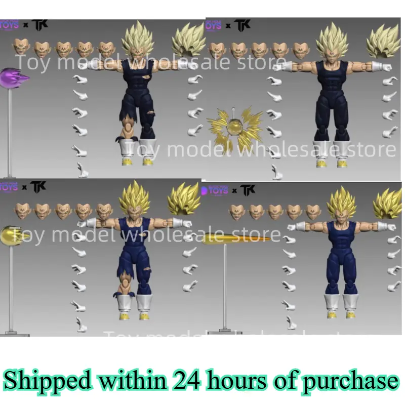 Black Hole Toys & TK Dragon Ball Z SHF Super Saiyan SSJ Majin Vegeta Battle Damage Vegeta Anime Action Figures Models Collector