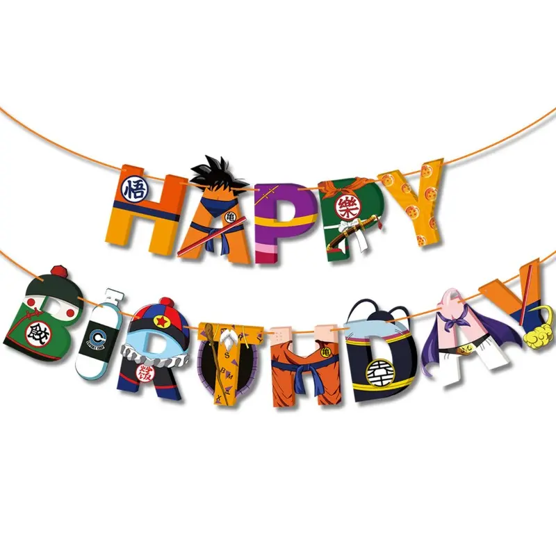 Dragon Ball Cake Topper Children Birthday Party Decoration Banner CupCake Flag Photo Background for Baby Shower Supplies Gifts