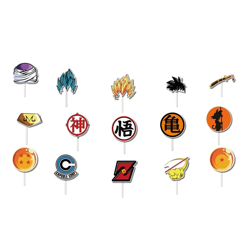 Dragon Ball Cake Topper Children Birthday Party Decoration Banner CupCake Flag Photo Background for Baby Shower Supplies Gifts