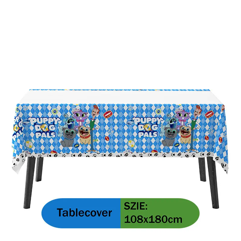 MINISO Puppy Dog Pals Baby Shower Celebration Decorations Plates and Cups Kids Birthday Toys Balloons Supplies Banner Background