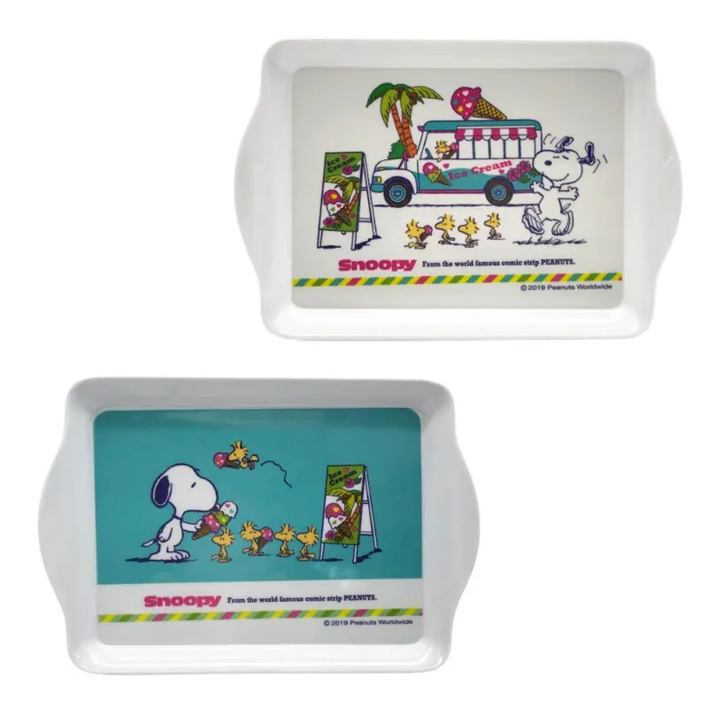 Snoopy Tray Snack Food Dish Dinner Plates Cake Fruit Dessert Dishes Home Decorative Kitchen Organizer Breakfast Bread Tray Gift