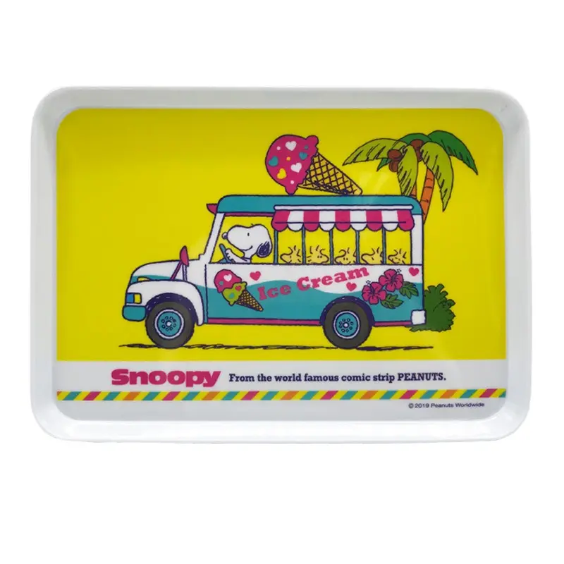 Snoopy Tray Snack Food Dish Dinner Plates Cake Fruit Dessert Dishes Home Decorative Kitchen Organizer Breakfast Bread Tray Gift