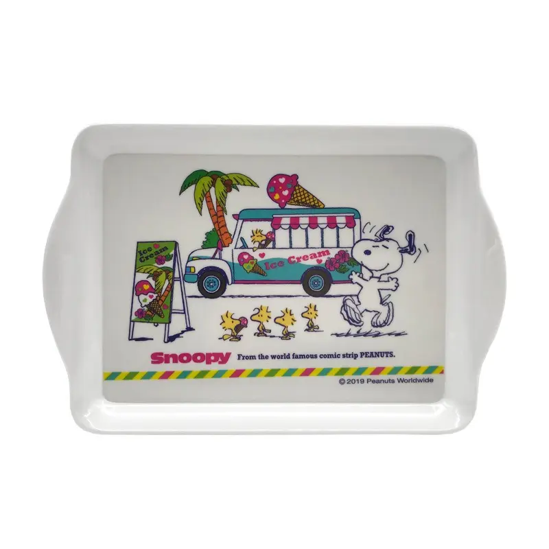Snoopy Tray Snack Food Dish Dinner Plates Cake Fruit Dessert Dishes Home Decorative Kitchen Organizer Breakfast Bread Tray Gift