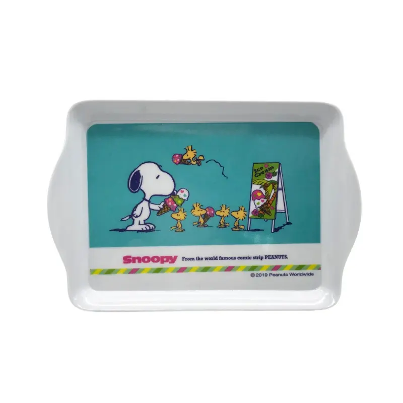 Snoopy Tray Snack Food Dish Dinner Plates Cake Fruit Dessert Dishes Home Decorative Kitchen Organizer Breakfast Bread Tray Gift