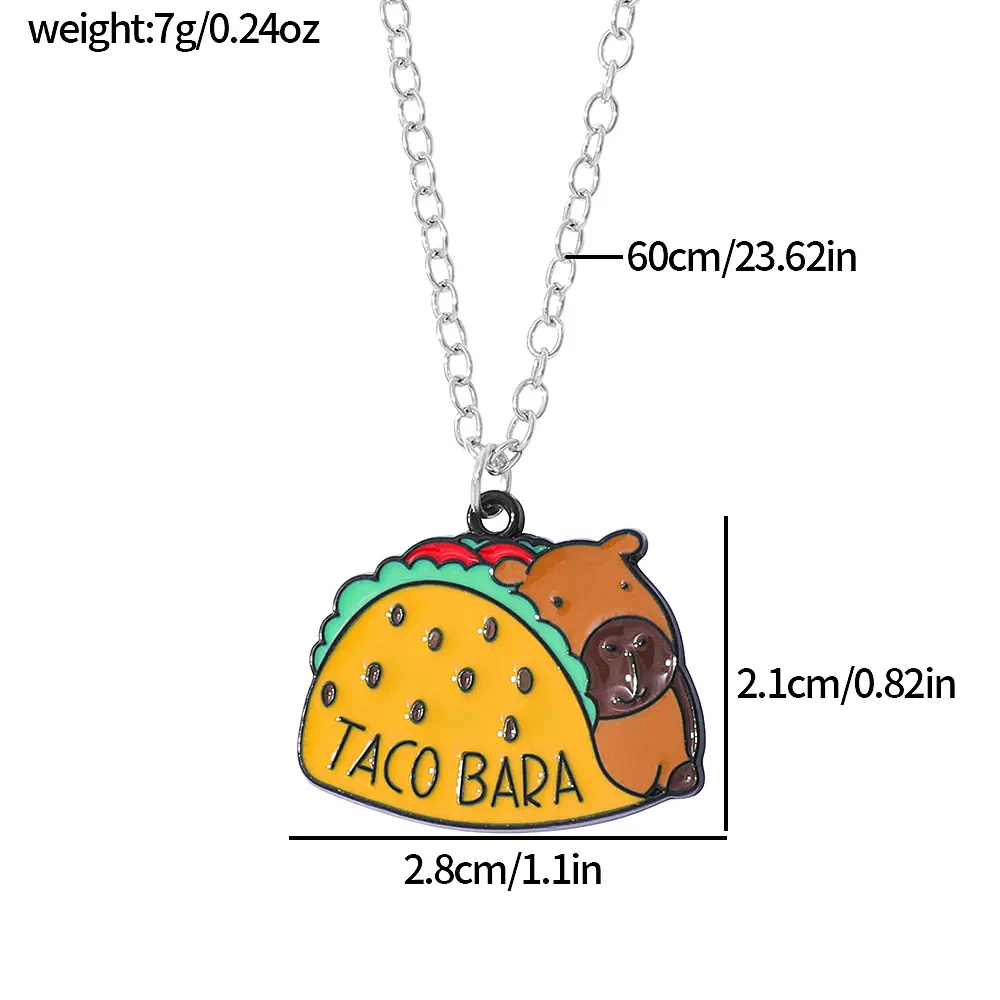 Capybara Charm Necklace - Cute Rodent Pendant, Kawaii Animal for Nature Lovers, Minimalist Gift for Her