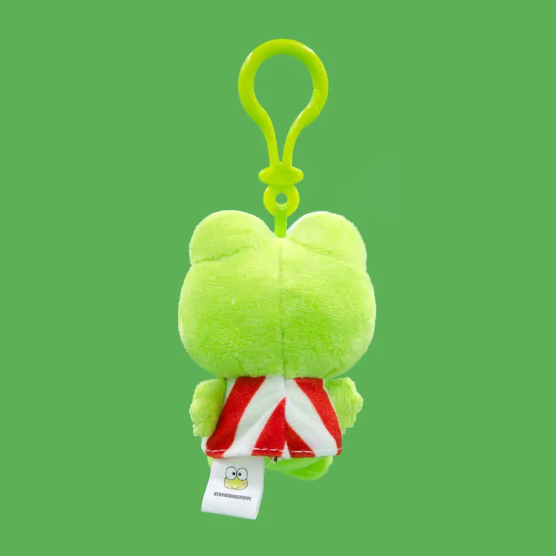 8CM cartoon Kerokero keroppi short plush doll keychain PP cotton stuffed doll school bag pendant decoration gift