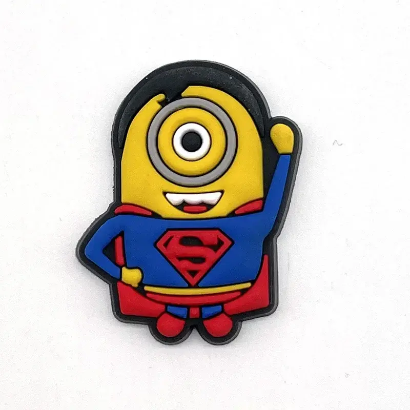 12PCS Minions Theme Pattern DIY Shoe Buckle Clogs Cartoon Beautiful Sandals Ornament Unisex Kids Party Birthday Gift Toy